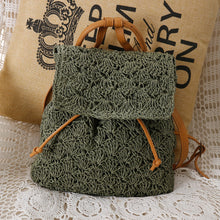 Load image into Gallery viewer, 2020 Summer Hollow Out Straw Women Backpack Purse Handmade Woven Shoulder Messenger Bags Ladies Beach Bags Fashion Handbags