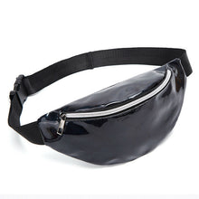 Load image into Gallery viewer, Women's fashion Waist Packs personalized rock and roll color PU leather flashing lattice belt bag nerka fanny pack
