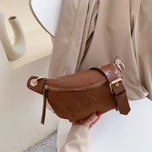 Load image into Gallery viewer, Fashion Chain Fanny Pack Banana Waist Bag New Brand Belt Bag Women Waist Pack PU Leather Chest bag Belly Bag
